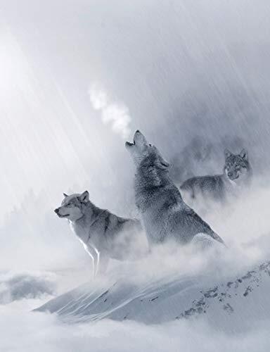 White Wolf Composition Notebook College Ruled Willow Enchant Design  