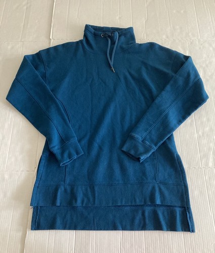 Tek Gear Women's Ultrasoft fleece Sweatshirt Sz S Mock Neck Pullover Turquoise - Picture 3 of 11