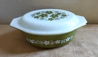 Vintage Pyrex Spring Blossom 043 Oval Casserole Dish with Lid 1.5 QT Vintage