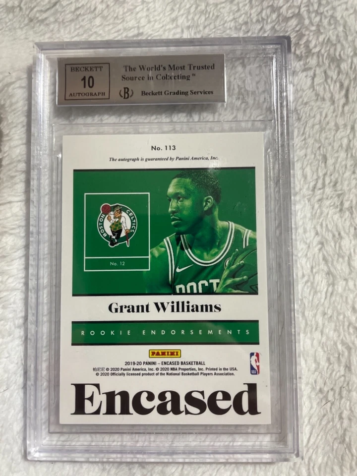 Grant Williams Encased auto /99 BGS 9 mint - Image 2 of 2