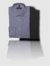  395 Bergdorf Goodman Men Blue Check Long-Sleeve Button-up Dress Shirt 16.5 / 42