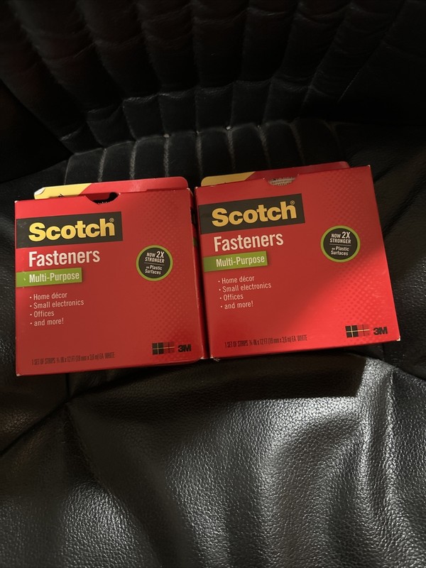 NEW - Scotch Multi-Purpose Fasteners - White - 3/4 in. x 12 ft. Lot Of 2