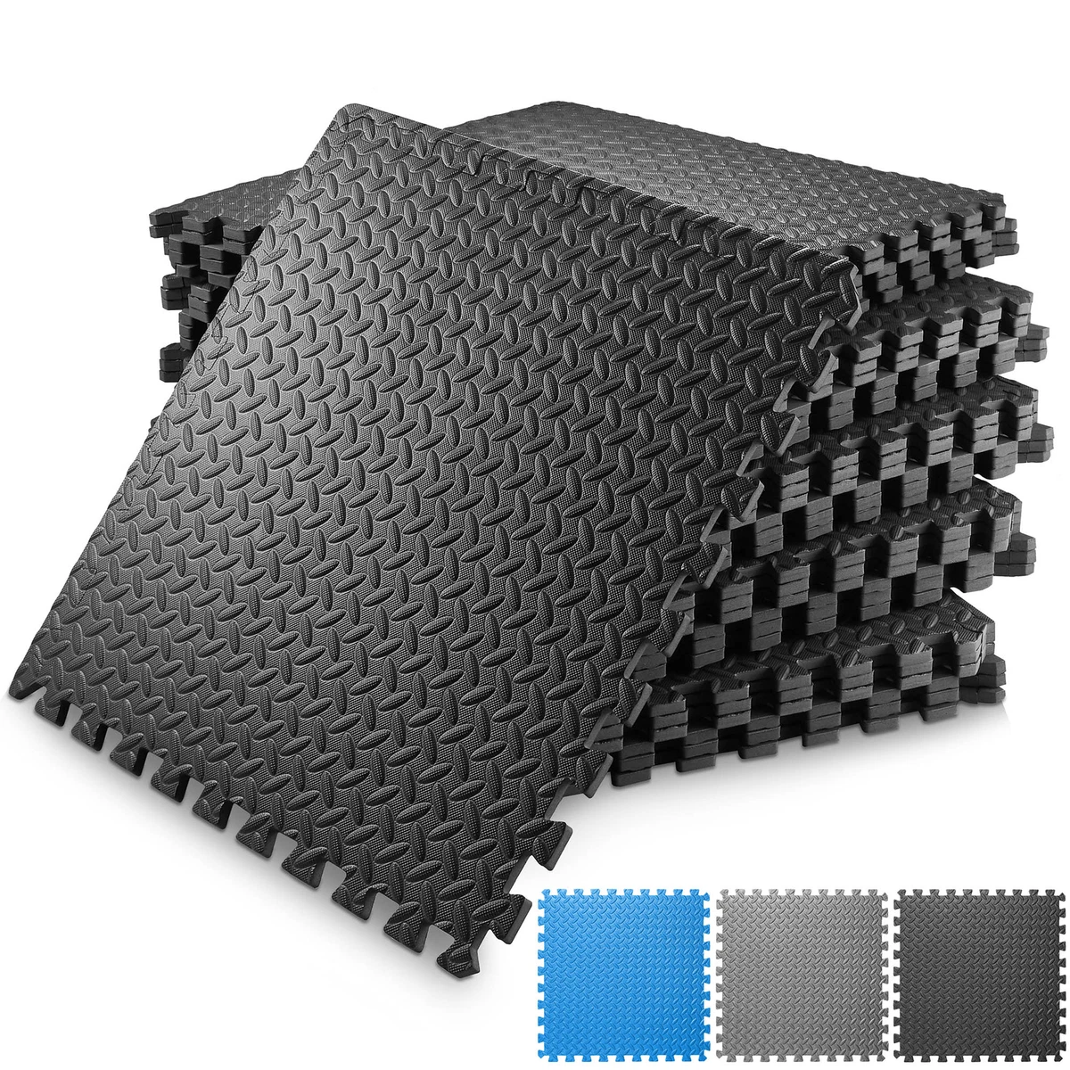 Exercise Flooring Mats Foam Rubber Interlocking Puzzle Tiles 12 120 Sqft