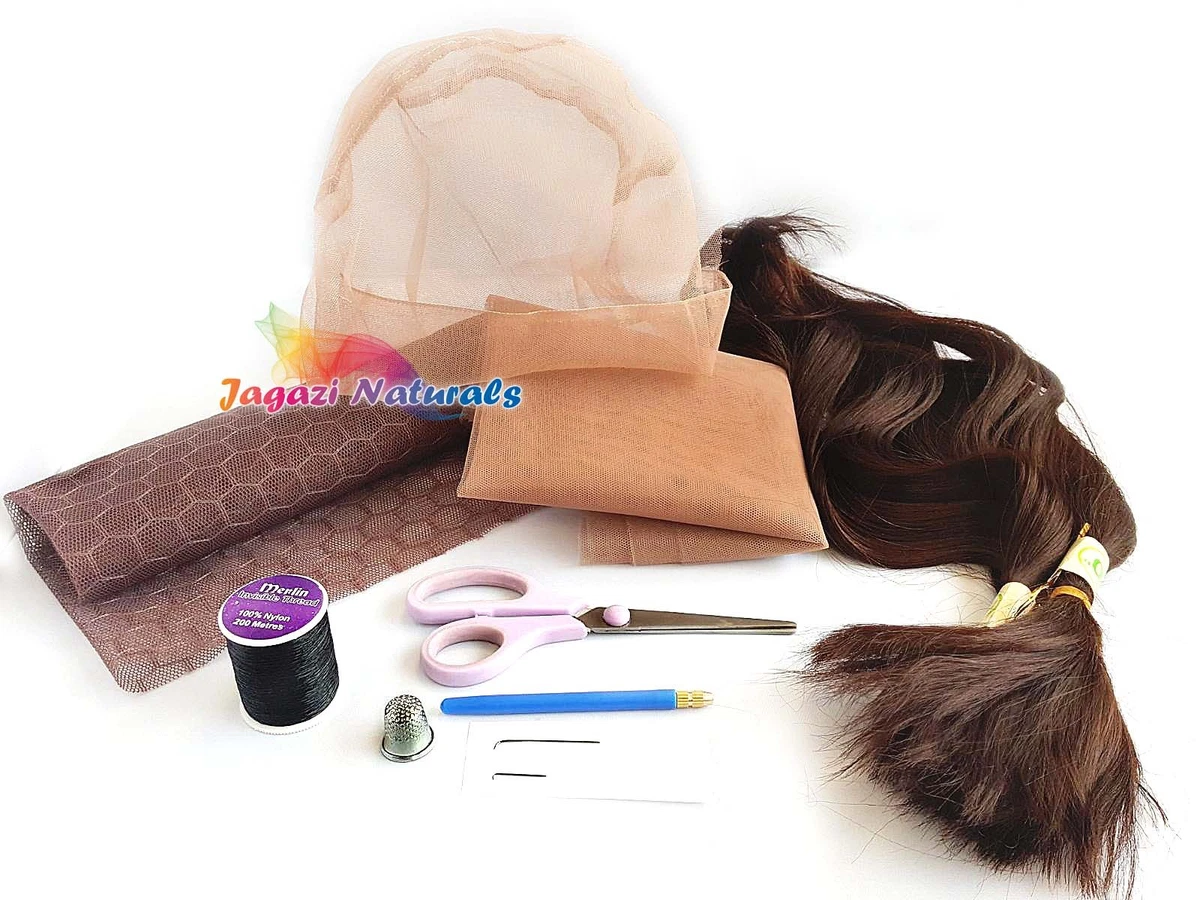 Full Lace Wig Cap, Ventilation Needle, Nylon Thread, Wig Making Lace, Set