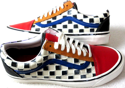Vans Men's Old Skool 36 Dx Anaheim Factory Leather Checkboard Shoes Size 9 NIB