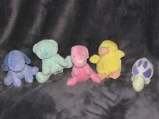 Carters Baby Tykes Stuffed Plush Finger Puppet Set Turtle Duck Bunny Bear Dog