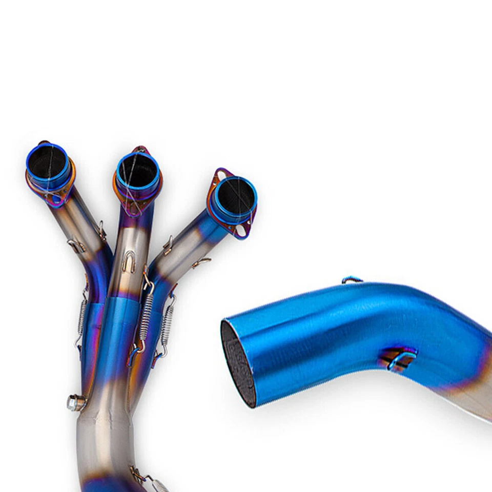 Full System For Yamaha MT-09 FZ09 2014-2020 Blue Muffler Exhaust Front Link Pipe — 第 3/4 张图片