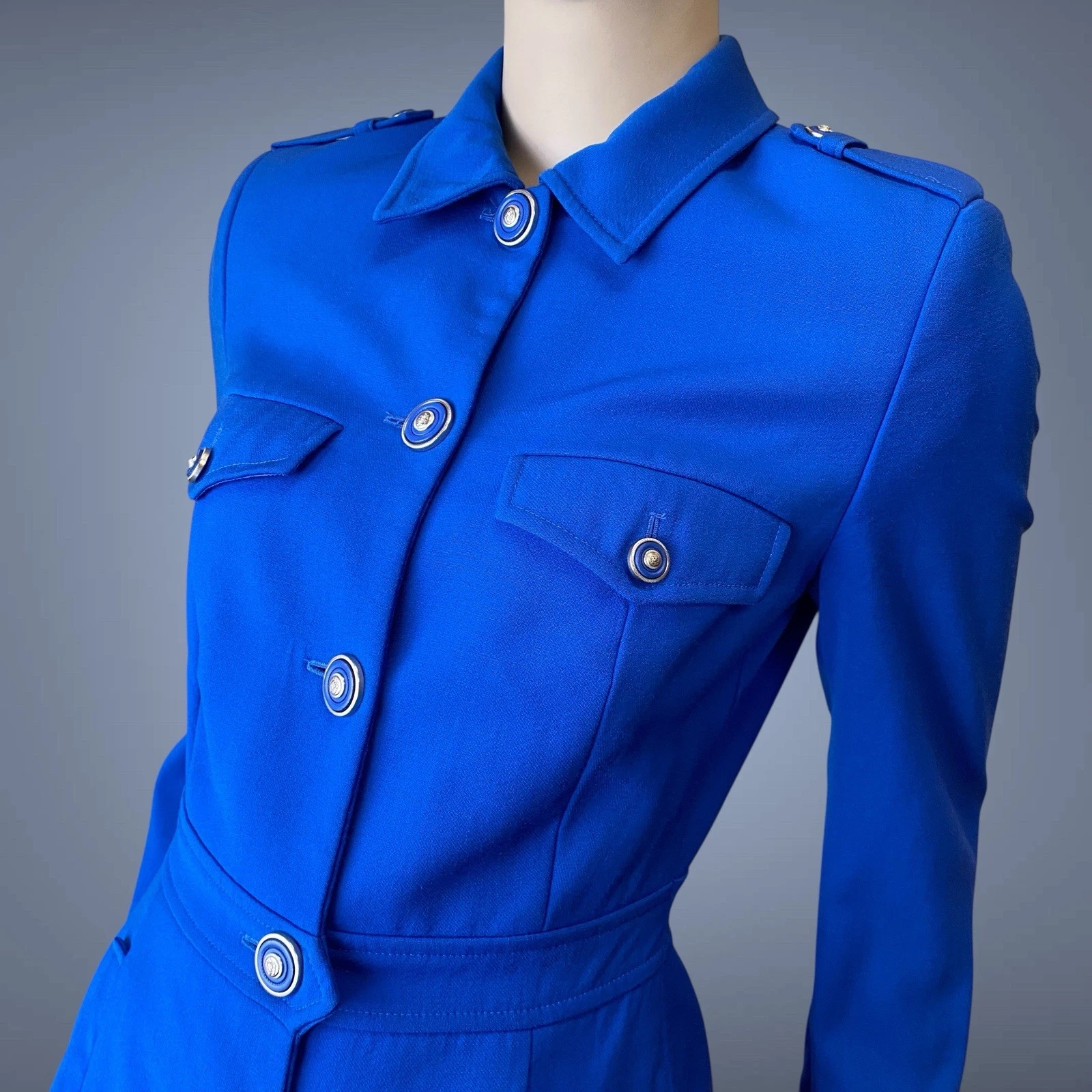 Giacca blazer lana blu Versace Versus anni 90 vintage taglia 42 S (difetti)