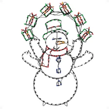 ProductWorks  60 In Pro-Line LED Animation Juggling Snowman Decoration(Open Box)