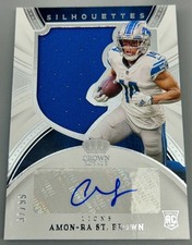 2021 Panini Crown Royale Silhouette Jersey Autographs Amon-Ra St. Brown RPA /99
