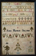 ANNE MARSTON 1843 Cross Stitch Pattern/Chart by Pineberry Lane