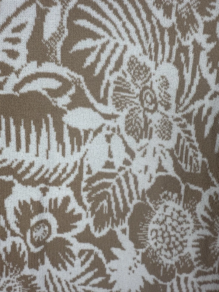 Maxi Vestido Tommy Bahama Del Lago Para Mujer Beige Floral Tejido Abertura Lateral Talla S Foto 3 de 4