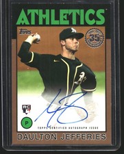 Daulton Jefferies 2021 Topps Auto 1986 Autograph Gold Oakland Athletics #/50