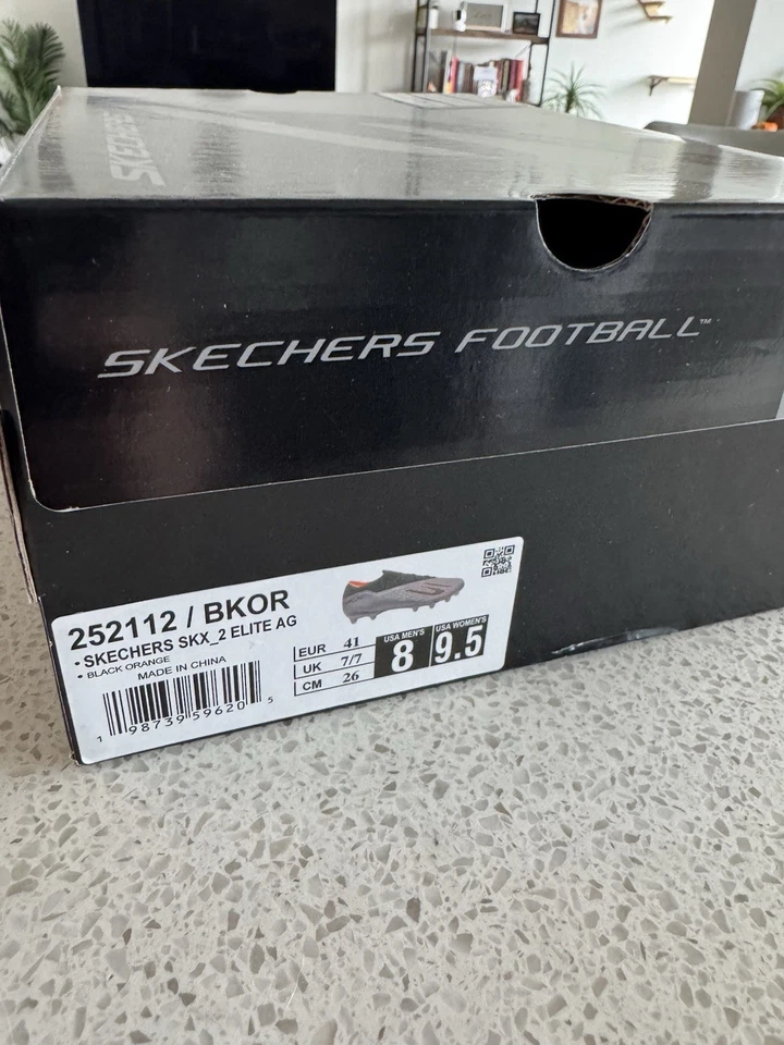 SKECHERS SKX_2 ELITE AG OBSIDIAN - PRETO/LARANJA - Imagem 4 de 4