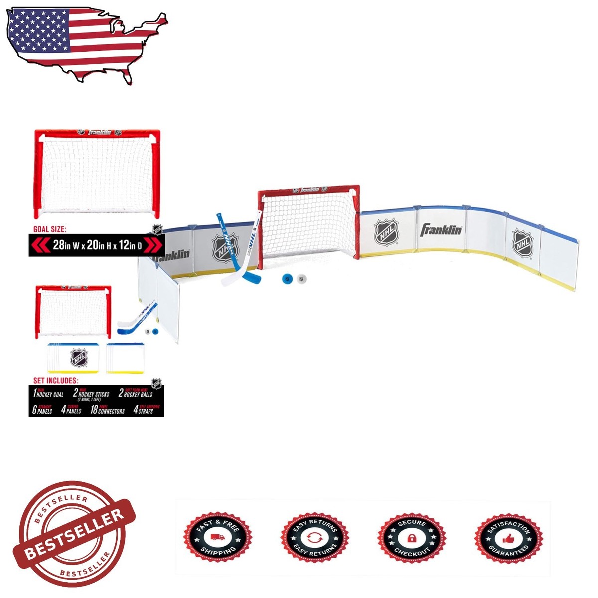 Table De Jeu De Hockey Sur Coussin D'Air Table De Jeu De Hockey Motorisée Avec 2 Poussoirs Et Palets Repose Pieds Reglables Blanc