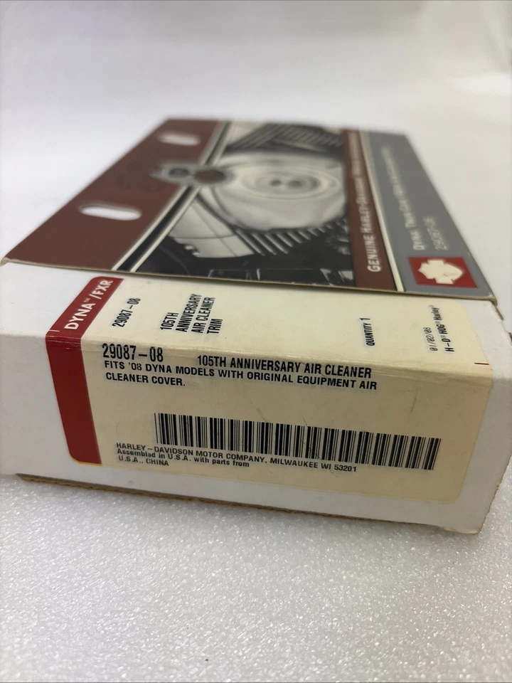 Nuevo de Lote Antiguo Harley-Davidson 105 Aniversario Purificador de Aire Trim 2008 Dyna FXD, FXR.  25 Foto 3 de 4