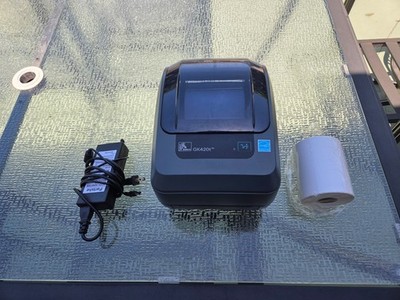 Zebra GK420T Label Printer with 2x label rolls and power supply