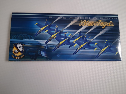 2004 Pilots/Officers; Blue Angels Pamphlet Opens to Fold-Out Poster to 16x23.5”