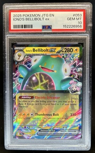 2025 Pokemon Journey Together Iono's Bellibolt ex #053/159 PSA 10 GEM MINT