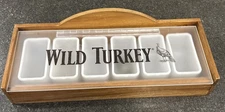 Wild Turkey Bourbon Bar Display Cabinet Container Wood & Plexiglass 21.5x9”🔥