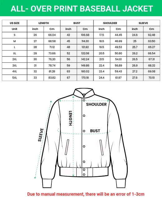 2026 World Baseball Classic USA Team All Over Baseball Jacket - Fullsize White