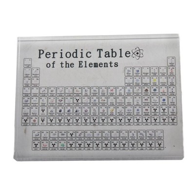 Periodic Table With Real Elements Inside Clear Acrylic Ergonomic Real Chemical