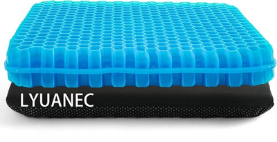 #ad 2.4quot; Thick Gel Seat Cushion for Truck Drivers amp; Office Workers – Pressure Relief $43.99
