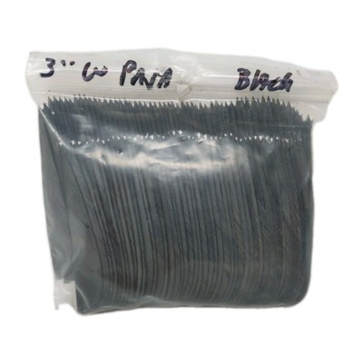 100 Pack Archery Arrow Feathers 3'' Left Wing: Parabolic Black