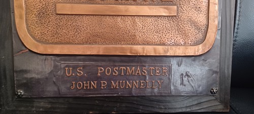 Rare Vintage U.S. Mail POSTMASTER Copper Lobby Framed Sign 70's Omaha Nebraska - Picture 2 of 4