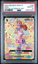2024 ONE PIECE JAPANESE OP09-EMPERORS IN THE NEW WORLD #106 NAMI PSA 10