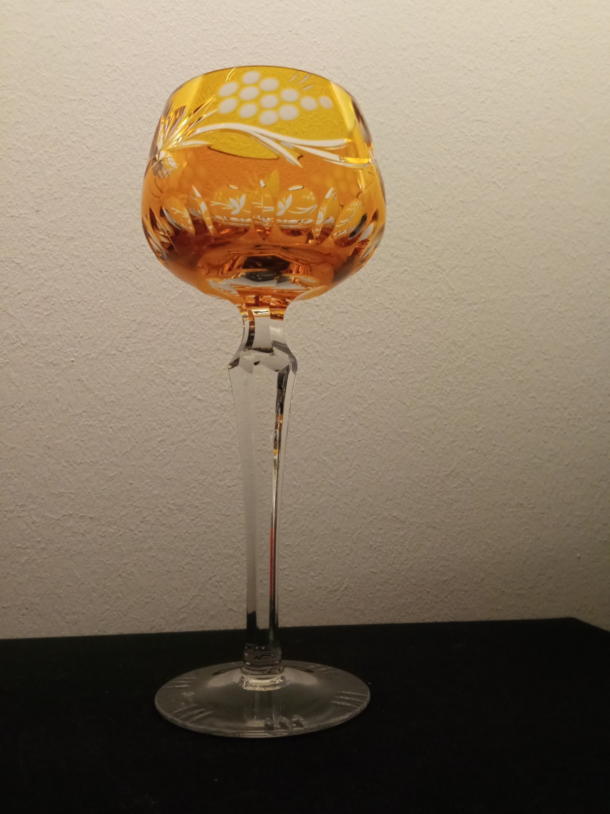 VINTAGE NACHTMANN TRAUBE CRYSTAL HOCK WINE GLASSES  21cm/8 1/4