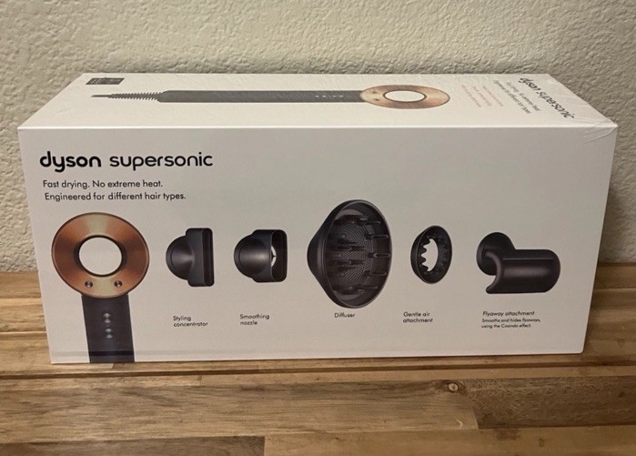 Dyson Supersonic Hair Dryer Nickel Copper New Fast Drying