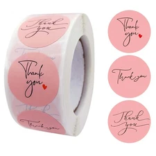 500Pcs/Roll Scrapbooking Adhesive Label Stickers 3 Styles Thank You Stickers