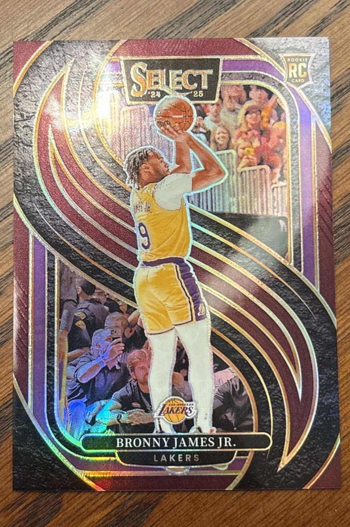 2024-25 Panini Select - Premier Level Bronny James #179 Maroon Prizm /175 (RC)
