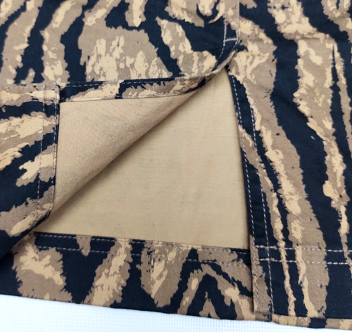 Chaps Size 4 Cotton Blend Pencil Skirt~Black & Brown Wood Look~Tree Slice~30x20 - Picture 8 of 14