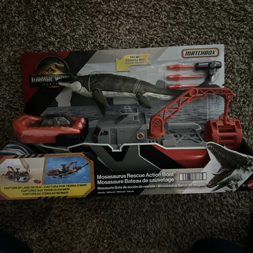 Jurassic World Rebirth Mosasaurus Rescue Action Boat