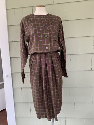 green emerald velvet dress Reach For It Olive Green Plaid Dress  Shop the Mint