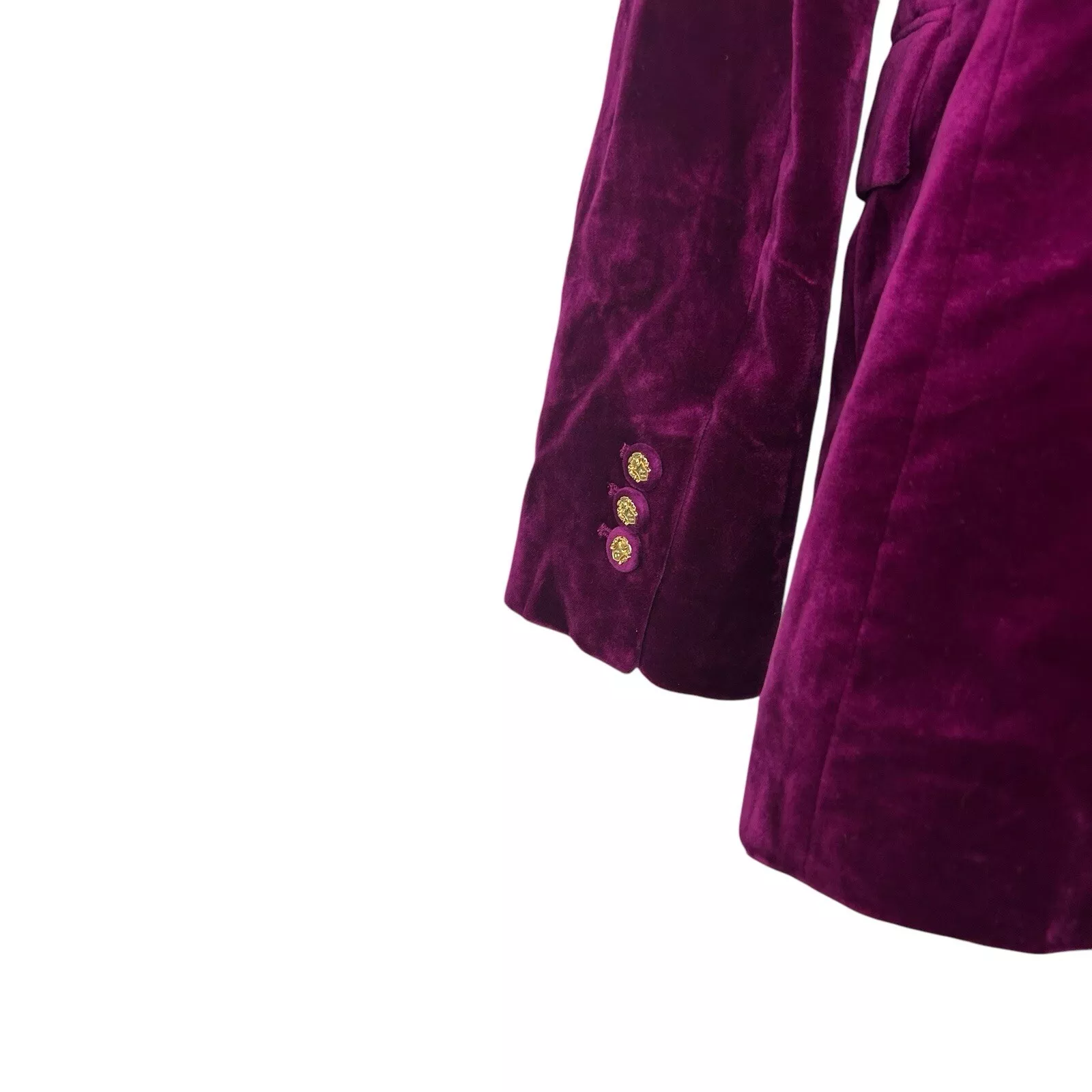 burton magenta velvet gold button preppy barbie jacket