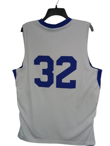Camiseta deportiva de baloncesto reversible de los Tigres para hombre talla L #32 doble vista azul y blanca - Imagen 3 de 5