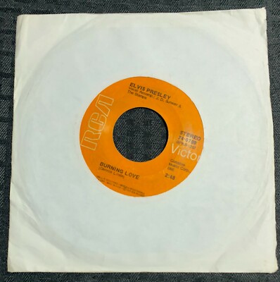 1972 Elvis Presley - Burning Love / A Matter Of Time 7'' VG+ RCA Victor 74-0769