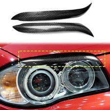 Real Carbon Fiber Headlight Eyebrow Eyelid Trim For Bmw 1 Series E81 E82 2004-11 Real Carbon Fiber Headlight Eyebrow Eyelid Trim For Bmw 1 Series E81 E82 2004-11