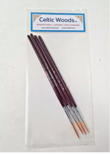 Synthetic Sable Rigger Lining Brushes Set of 4 Sizes 0, 1, 2 and 3