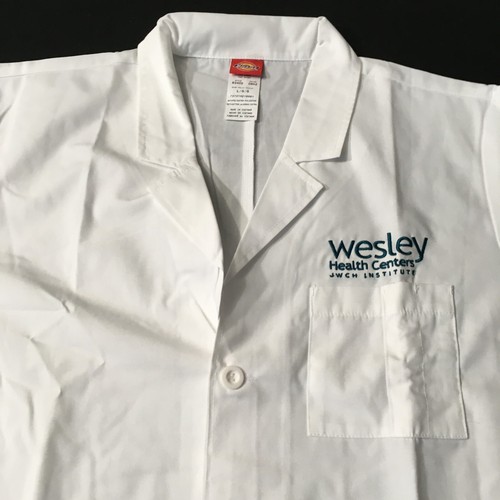 Dickies 37" Unisex Lab Coat 83402 DWHZ White large logo - Picture 6 of 11