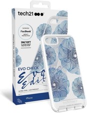 Image of Tech21 Evo Check Evoke Premium Case for iPhone SE 3 SE 2 iPhone 8 & 7 Pink Blue