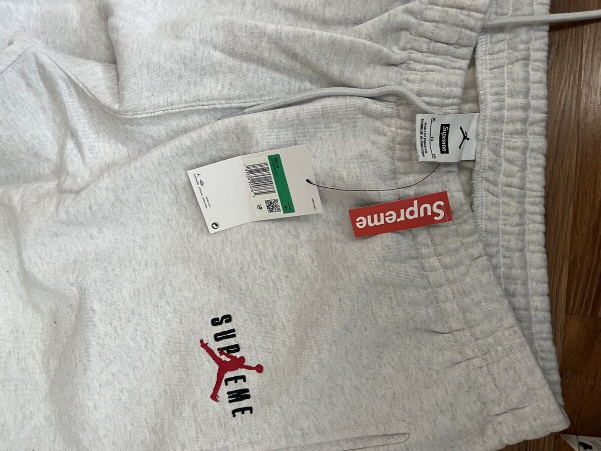 Supreme Jordan Sweatpants Ash grey Size XL (FW24) | eBay Supreme Jordan Sweatpants Ash grey Size XL (FW24) | eBay