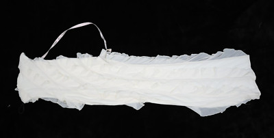 Oh Polly Nevali Bandeau Ruffle Detail Maxi Dress Ivory Asymmetric Womens US 4