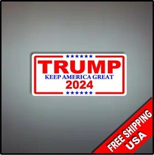 Set of 2 Trump 2024 for president 8" Vinyl Bumper Sticker Vehicle Car MAGA KAG