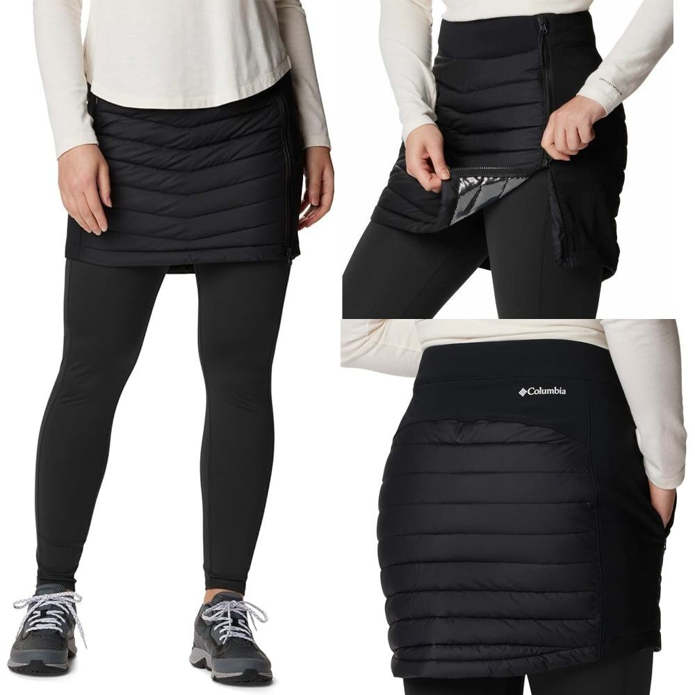 Columbia Powder Lite Insulated Puffer SKIRT 12 L Black Omni-Heat
