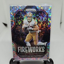 Christian McCaffrey 49ers 2022 Panini Prizm Fireworks No Huddle #F-10
