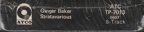 GINGER BAKER: "STRATAVARIOUS" FACTORY SEALED 8 TRACK TAPE 1972 - Imagen 3 de 3